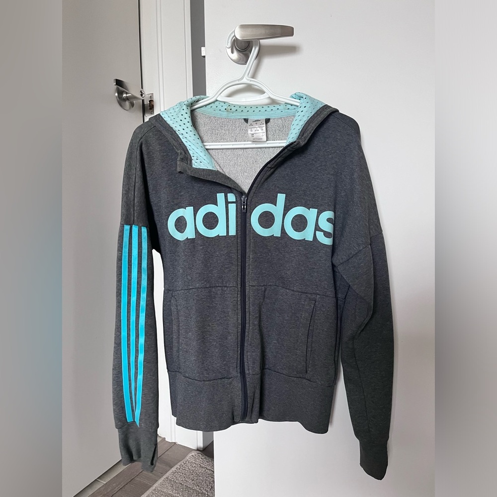 Adidas Mint and Charcoal sweatshirt